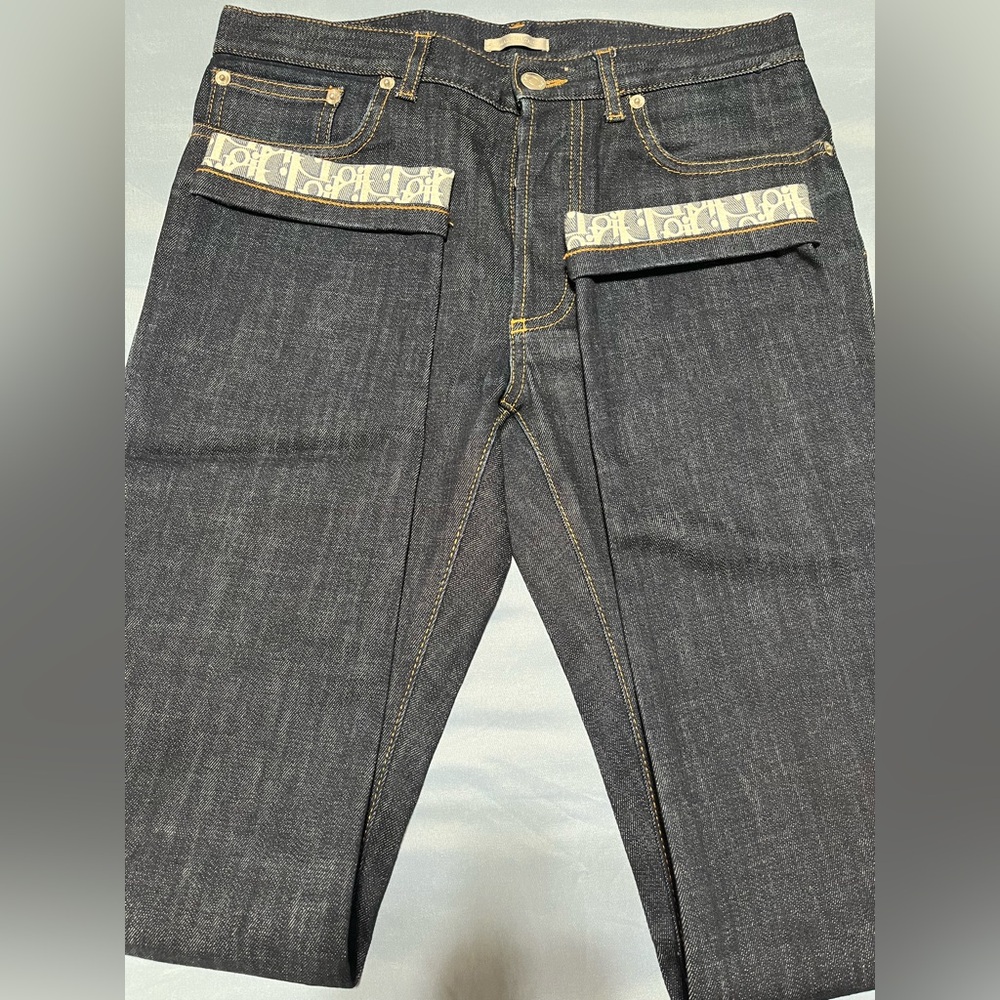 Dior Black and Gold Relaxed Jeans for Men